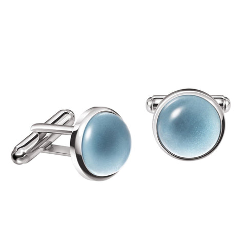 Natural Blue Topaz Sterling Silver Cufflinks - Franki Baker Jewellery