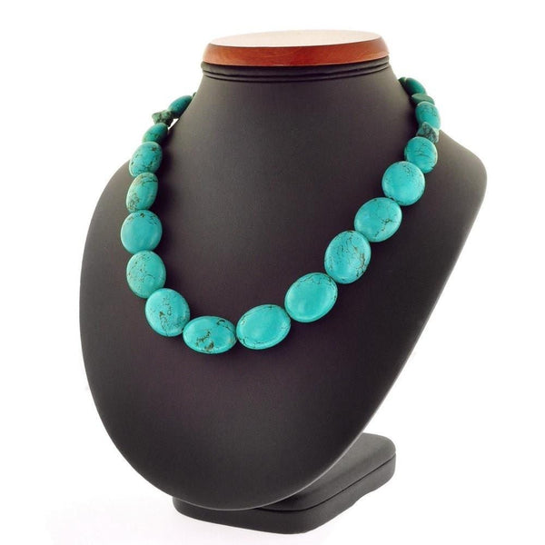 Natural Chunky Statement Turquoise and Sterling Silver Necklace - Franki Baker Jewellery