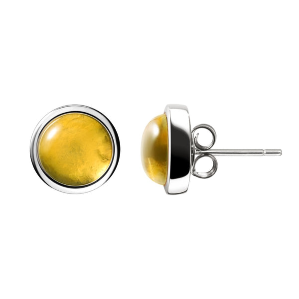 Sterling Silver & Natural Citrine Gemstone Stud Earrings - Franki Baker Jewellery