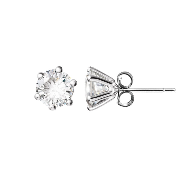 Sterling Silver & Natural White Topaz Gemstones Stud Earrings - Franki Baker Jewellery