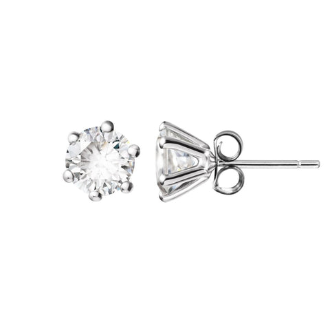 Sterling Silver & Natural White Topaz Gemstones Stud Earrings - Franki Baker Jewellery