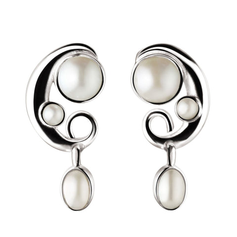 Pearl and Silver Earrings - Franki Baker Jewellery