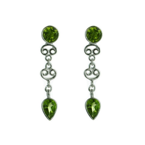 Peridot and Silver Earrings - Franki Baker Jewellery
