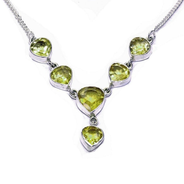 Peridot and Sterling Silver Chain Necklaces - Franki Baker Jewellery