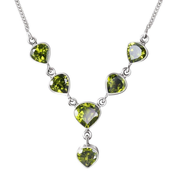 Peridot and Sterling Silver Chain Necklaces - Franki Baker Jewellery