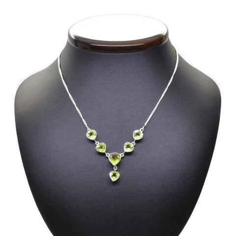 Peridot and Sterling Silver Chain Necklaces - Franki Baker Jewellery