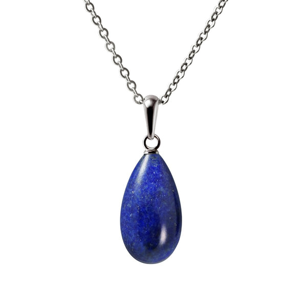 Pretty Dainty Blue Lapis Lazuli Gemstone & 925 Sterling Silver Pendant Necklace - Franki Baker Jewellery