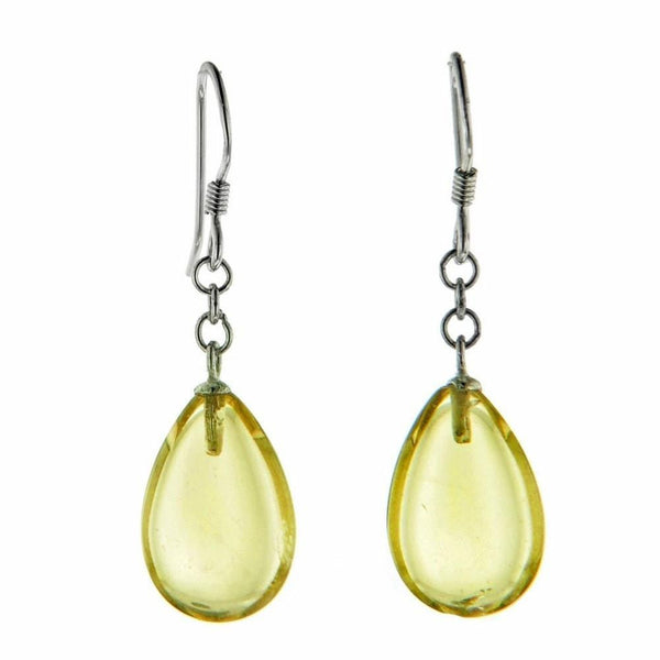 Pretty Pear Drop Shaped Citrine and Silver Earrings - Franki Baker Jewellery