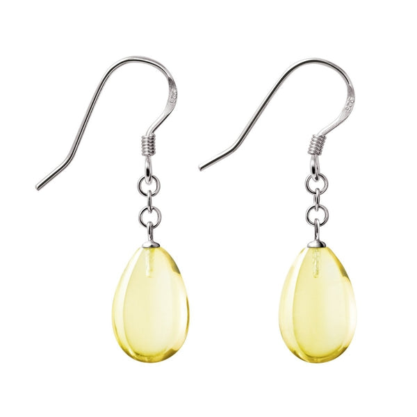 Pretty Pear Drop Shaped Citrine and Silver Earrings - Franki Baker Jewellery