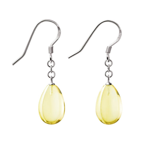 Pretty Pear Drop Shaped Citrine and Silver Earrings - Franki Baker Jewellery