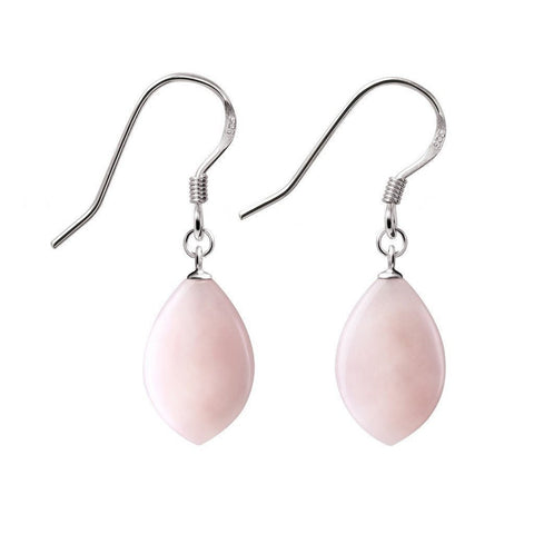 Pretty Pink Opal Gemstone and 925 Sterling Silver Earrings - Franki Baker Jewellery