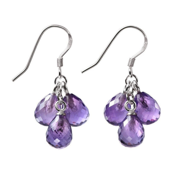 Pretty Purple Amethyst and Sterling Silver Pear Drop Earrings - Franki Baker Jewellery