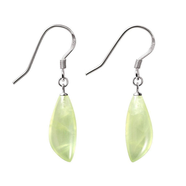 Rare Spring Green Prehnite and Sterling Silver Earrings - Franki Baker Jewellery
