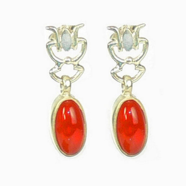 Red Onyx and Sterling Silver Earrings - Franki Baker Jewellery