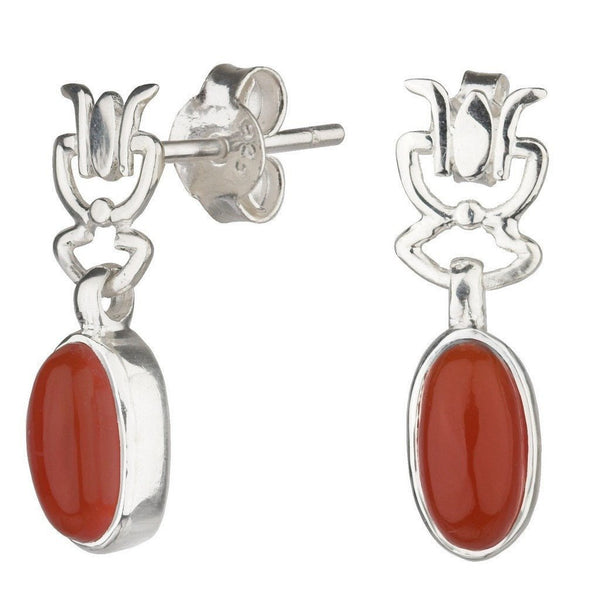 Red Onyx and Sterling Silver Earrings - Franki Baker Jewellery