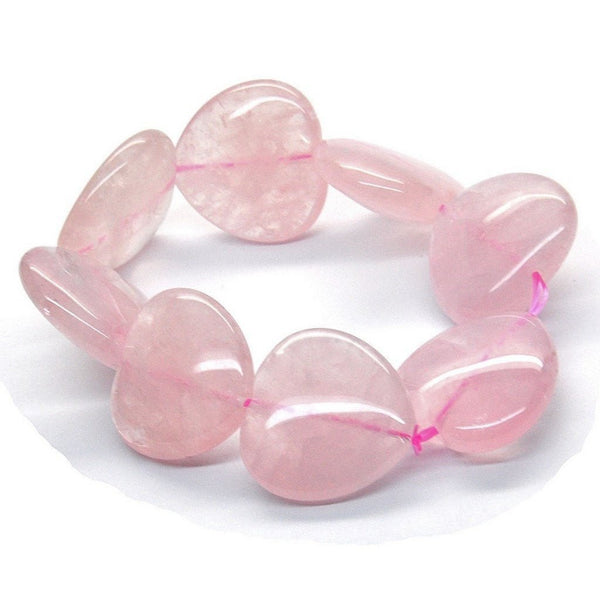 Rose Quartz Heart Expanding Bracelet - Franki Baker Jewellery