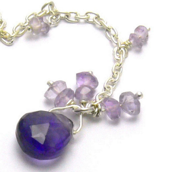 Silver and Faceted Amethyst Drop Earrings - Franki Baker Jewellery