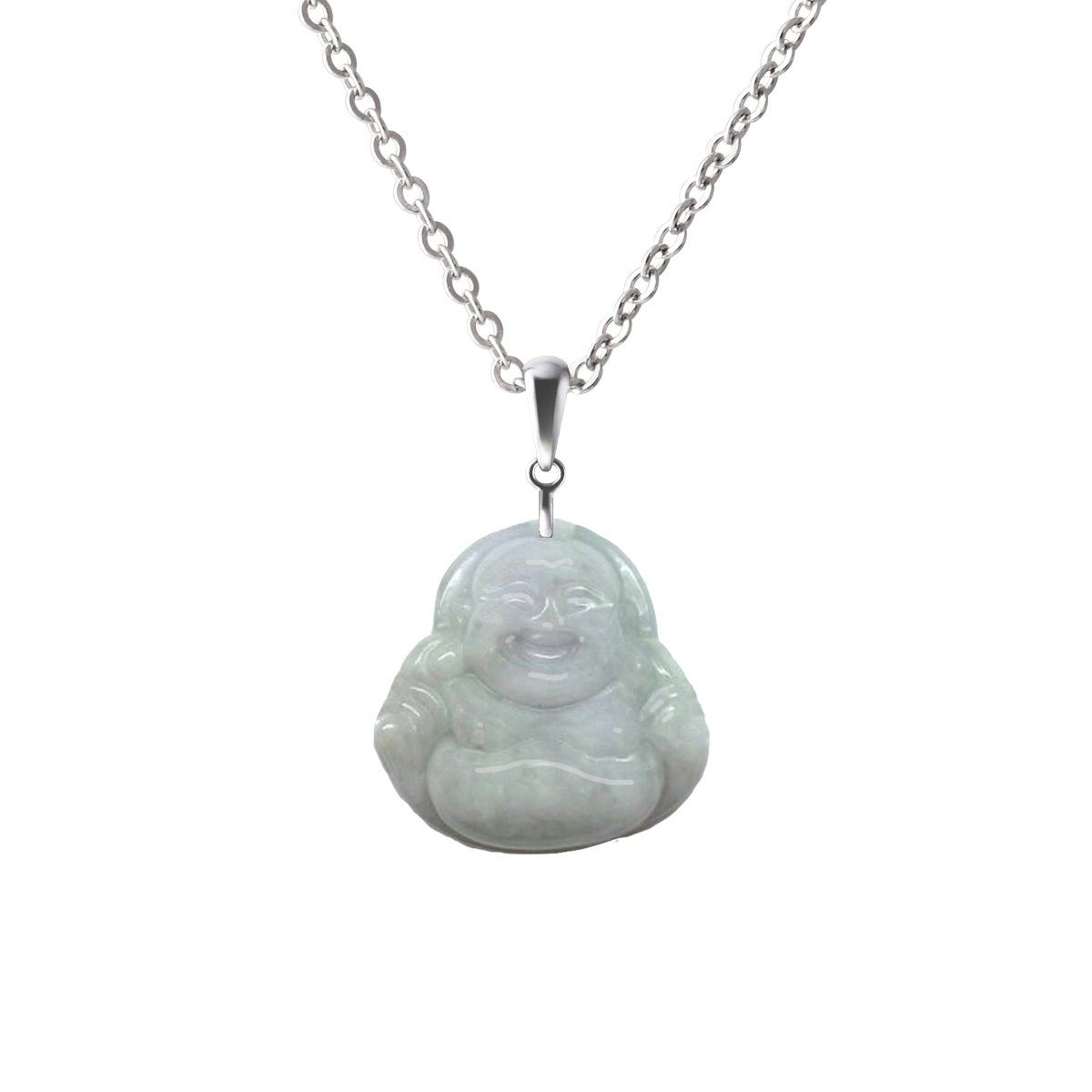 8 Pieces Buddha Pendant Necklace Jade Smiling Buddha Chain Bling Necklace  Dainty Amulet Jewelry for Women Men (Medium, Classic Style) | Amazon.com