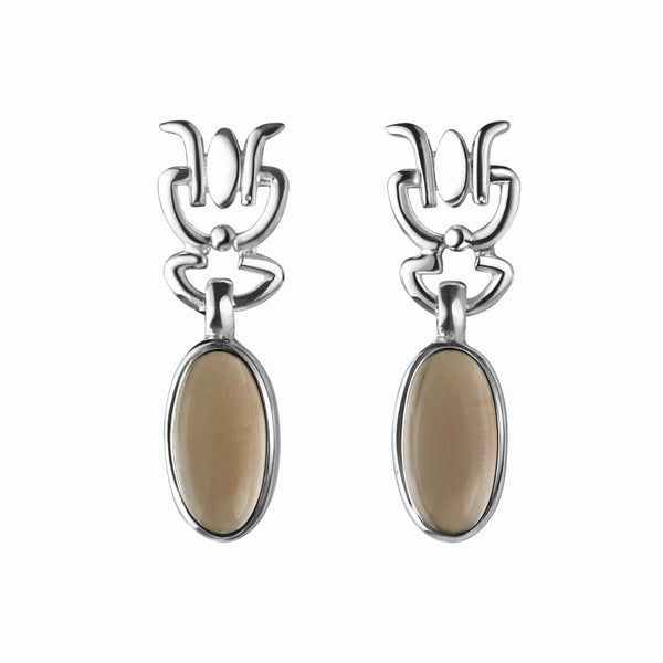 Smoky Quartz and Silver Earrings - Franki Baker Jewellery