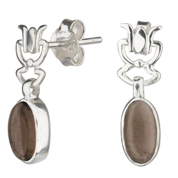 Smoky Quartz and Silver Earrings - Franki Baker Jewellery