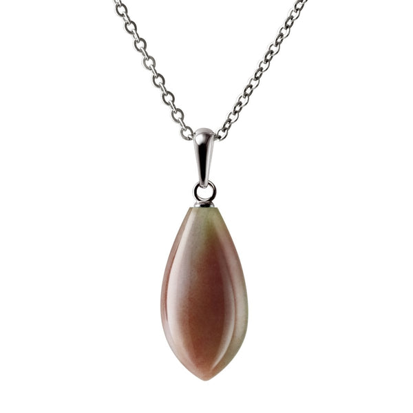 Sterling Silver & Bloodstone Pendant. Length: 50cm - Franki Baker Jewellery