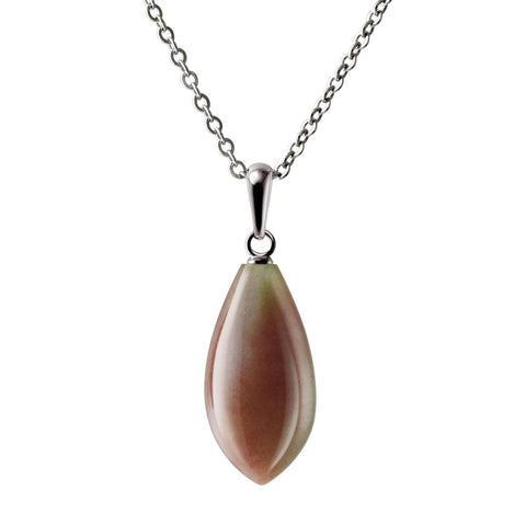 Sterling Silver & Bloodstone Pendant. Length: 50cm - Franki Baker Jewellery