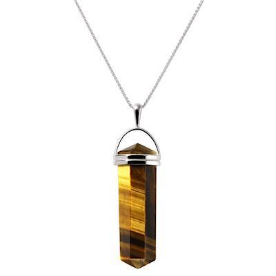 Tiger's Eye and Silver Pendant on Sterling Silver Chain - Franki Baker Jewellery