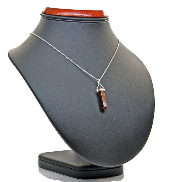 Tiger's Eye and Silver Pendant on Sterling Silver Chain - Franki Baker Jewellery