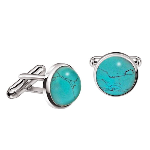 Turquoise & Sterling Silver Cufflinks - Franki Baker Jewellery